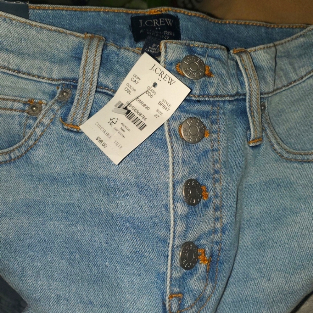 BNWT J. Crew button fly jeans